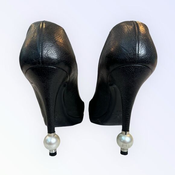 Chanel Pearl Caviar Platform Pumps 38.5 - Picture 8 of 12
